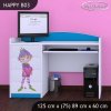 Psací stůl Happy B03 - zamilovaný skřítek (Barva bílá)