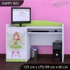 Psací stůl Happy B03 - zelená čarodějka (Barva bílá)