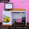 Psací stůl Happy B03 - žluté auto (Barva bílá)