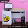Psací stůl Happy B03 - žluté auto (Barva bílá)