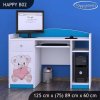 Psací stůl Happy B02 - medvídek se srdcem (Barva bílá)