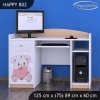 Psací stůl Happy B02 - medvídek se srdcem (Barva bílá)