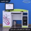 Psací stůl Happy B02 - motýlek (Barva bílá)