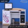 Psací stůl Happy B02 - motýlek (Barva bílá)