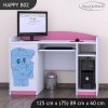 Psací stůl Happy B02 - modrý slon (Barva bílá)