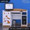 Psací stůl Happy B02 - pejsek a kočička (Barva bílá)