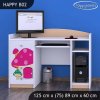 Psací stůl Happy B02 - růžový hříbeček (Barva bílá)