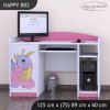 Psací stůl Happy B02 - růžový dráček (Barva bílá)