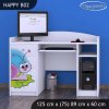 Psací stůl Happy B02 - slimák (Barva bílá)