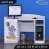 Psací stůl Happy B02 - slon s balónkem (Barva bílá)