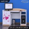 Psací stůl Happy B02 - padající srdce (Barva bílá)