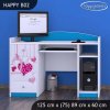 Psací stůl Happy B02 - padající srdce (Barva bílá)