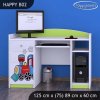Psací stůl Happy B02 - super lokomotiva (Barva bílá)