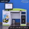 Psací stůl Happy B02 - usměvavá včelka (Barva bílá)