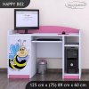 Psací stůl Happy B02 - usměvavá včelka (Barva bílá)