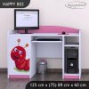 Psací stůl Happy B02 - veselá housenka (Barva bílá)