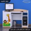 Psací stůl Happy B02 - veselý zvěřinec (Barva bílá)