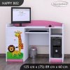 Psací stůl Happy B02 - veselý zvěřinec (Barva bílá)