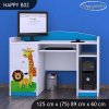 Psací stůl Happy B02 - veselý zvěřinec (Barva bílá)