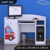 Psací stůl Happy B02 - hasičské auto (Barva bílá)
