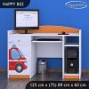 Psací stůl Happy B02 - hasičské auto (Barva bílá)