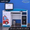 Psací stůl Happy B02 - hasičské auto (Barva bílá)