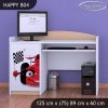 Psací stůl Happy B04 - auto s vlajkou (Barva bílá)