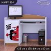 Psací stůl Happy B04 - auto s vlajkou (Barva bílá)