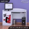 Psací stůl Happy B04 - auto s vlajkou (Barva bílá)