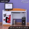 Psací stůl Happy B04 - auto s vlajkou (Barva bílá)