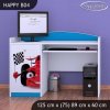 Psací stůl Happy B04 - auto s vlajkou (Barva bílá)
