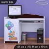 Psací stůl Happy B04 - medvídci s balónky (Barva bílá)