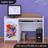 Psací stůl Happy B04 - hrající lokomotiva (Barva bílá)