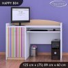 Psací stůl Happy B04 - barevné pásky (Barva bílá)