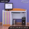 Psací stůl Happy B04 - barevné pásky (Barva bílá)