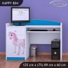Psací stůl Happy B04 - princezna s koníkem (Barva bílá)