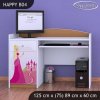 Psací stůl Happy B04 - princezna se zámkem (Barva bílá)