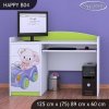 Psací stůl Happy B04 - medvídek v autě (Barva bílá)