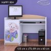 Psací stůl Happy B04 - medvídek v autě (Barva bílá)