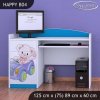 Psací stůl Happy B04 - medvídek v autě (Barva bílá)