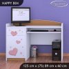 Psací stůl Happy B04 - medvídek se srdcem (Barva bílá)