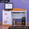 Psací stůl Happy B04 - medvídek se srdcem (Barva bílá)