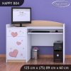 Psací stůl Happy B04 - medvídek se srdcem (Barva bílá)