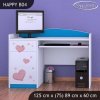 Psací stůl Happy B04 - medvídek se srdcem (Barva bílá)
