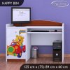 Psací stůl Happy B04 - medvídek v červeném autě (Barva bílá)