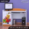 Psací stůl Happy B04 - medvídek v červeném autě (Barva bílá)