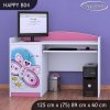 Psací stůl Happy B04 - motýlek (Barva bílá)