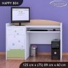 Psací stůl Happy B04 - modrý medvídek (Barva bílá)