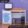 Psací stůl Happy B04 - modrý slon (Barva bílá)