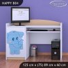 Psací stůl Happy B04 - modrý slon (Barva bílá)